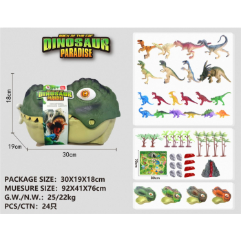 Zestaw figurek "Świat dinozaurów" dla dzieci 3+ Głowa dinozaura + mata krajobrazowa